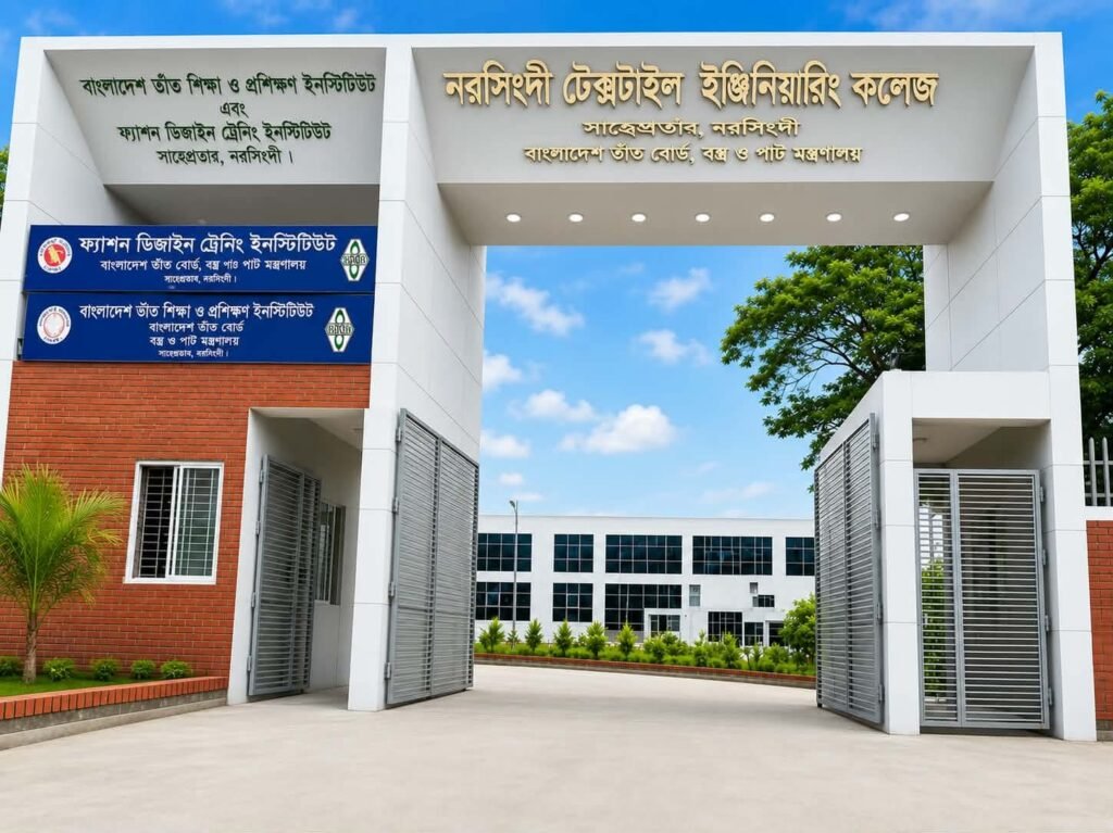 নরসিংদী টেক্সটাইল ইঞ্জিনিয়ারিং কলেজে বিএসসি ভর্তি আবেদন শুরু ৫ জুলাই